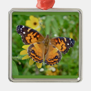 Ornement Métallique Papillon-dame américain - Vanessa virginiensis