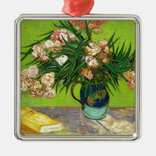 Ornement Métallique Peinture vintage de Van Gogh Fleurs en fleurs Vign