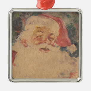 Ornement Métallique Père Noël vintage
