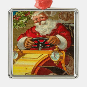 Ornement Métallique Père Noël vintage