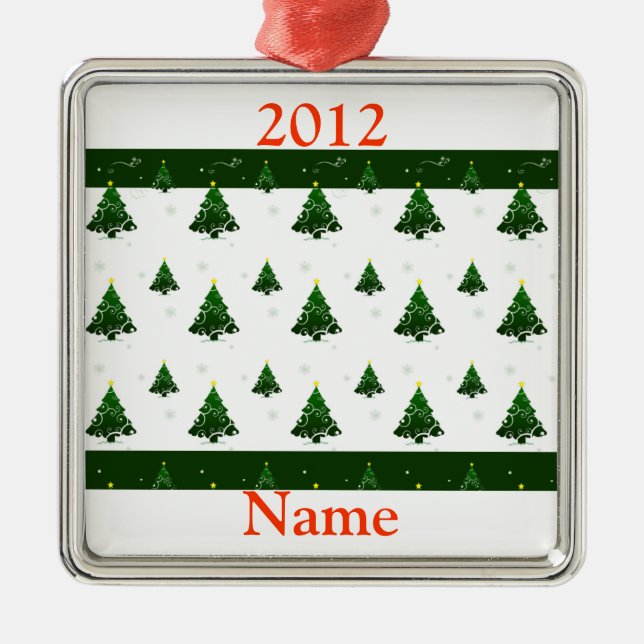 Ornement Métallique Personalized Christmas Ornament Template (Devant)