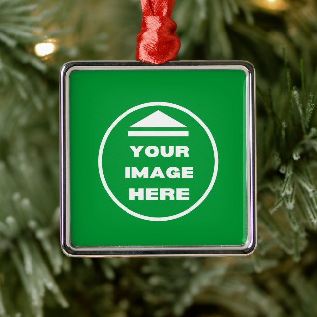 Ornement métallique - Personnalisé - Ajouter image (Arbre)