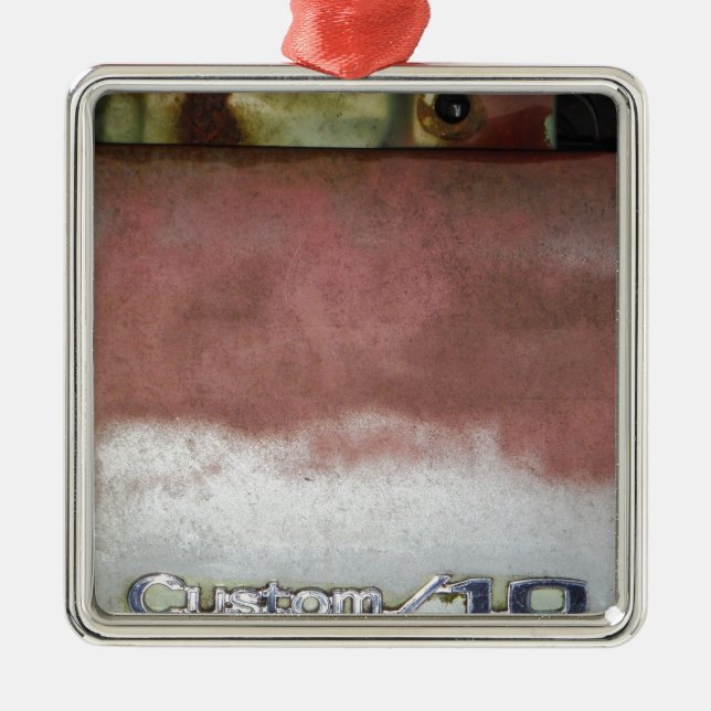 Ornement Métallique personnalisé de luxe rose et blanc (Devant)