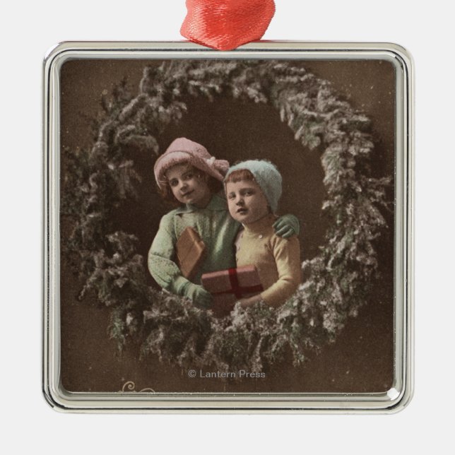 Ornement Métallique Petits enfants dans Armclasp (Devant)