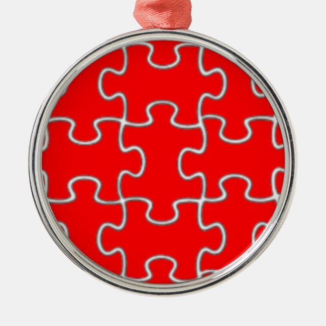 Ornement Métallique pièces de puzzle couleur (Devant)