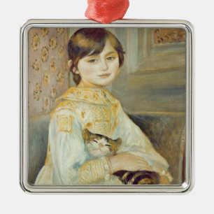 Ornement Métallique Pierre un Renoir   Julie Manet avec le chat