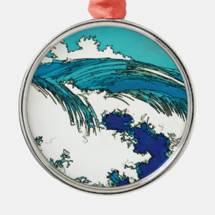 Ornement Métallique PixDezines konen uehara vagues océaniques, 上 原