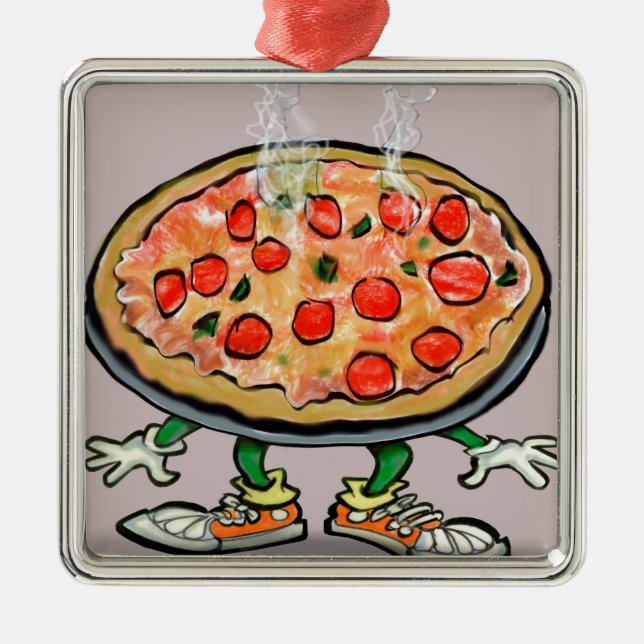 Ornement Métallique Pizza (Devant)