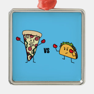 Ornement Métallique Pizza de pepperoni CONTRE le taco : Mexicain