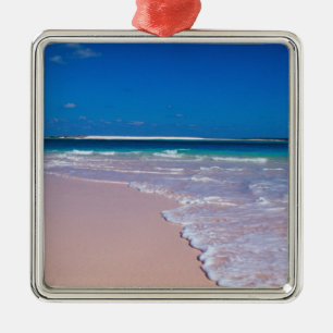 Ornement Métallique Plage de sable rose à Conch Bay, Cat Island,
