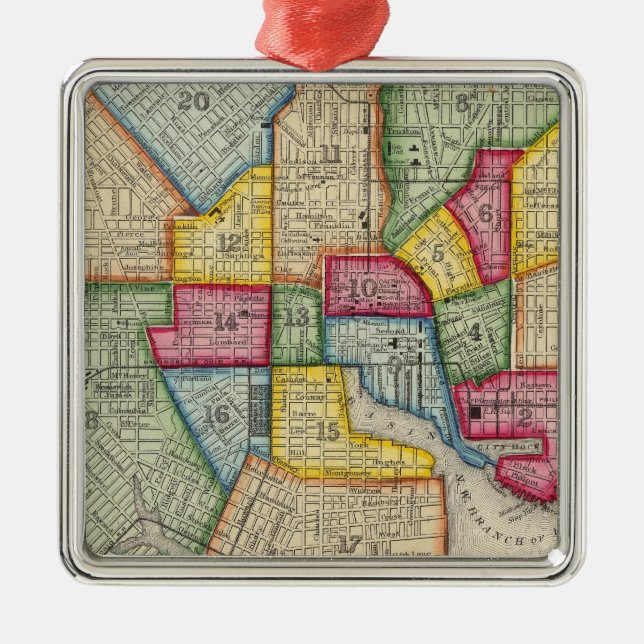 Ornement Métallique Plan De Baltimore (Devant)