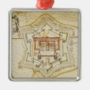 Ornement Métallique Plan de la citadelle de Milan