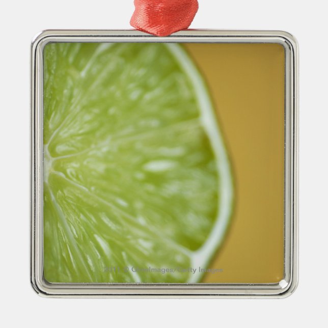 Ornement Métallique Plan rapproché d'une tranche de citron (Devant)