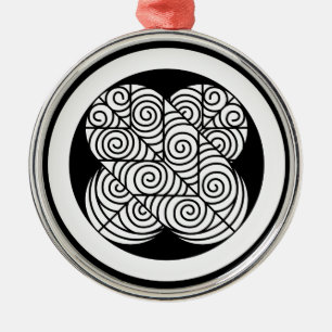 Ornement Métallique Plumes de faucon Asano