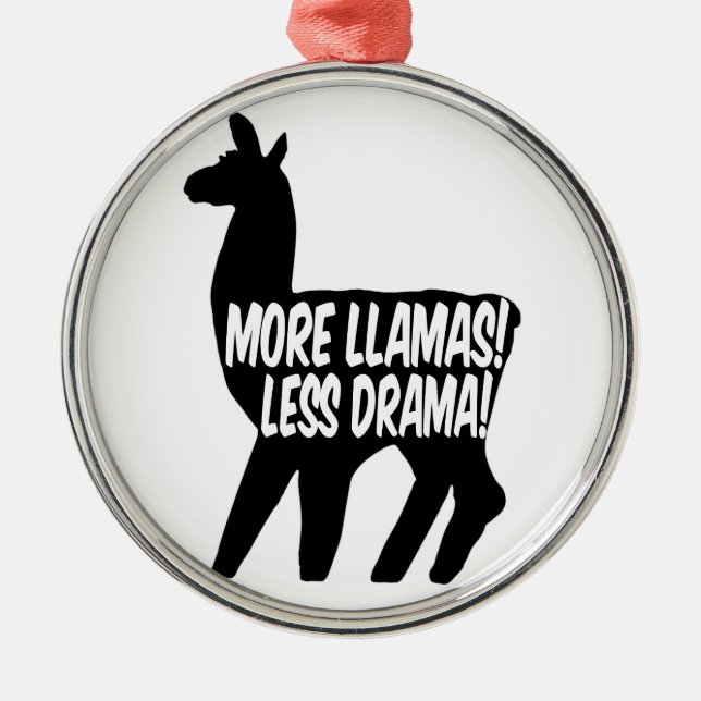 Ornement Métallique Plus de lamas moins de drame (Devant)