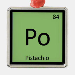 Ornement Métallique Po - Chimie de la noix de Pistache Symbole de tabl