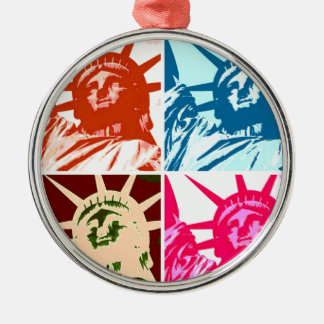 Ornement Métallique Pop Art Lady Liberty