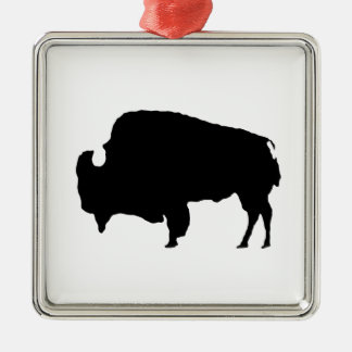 Ornement Métallique Pop Art noir et blanc Buffalo Silhouette