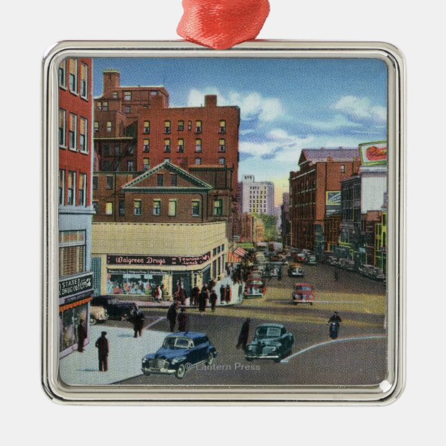 Ornement Métallique Portland, MaineView de carré du congrès (Devant)