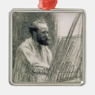 Ornement Métallique Portrait de Manet   d'Edouard Manet à son chevale