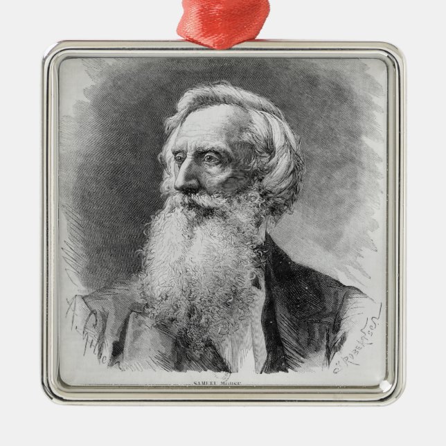 Ornement Métallique Portrait de Samuel Morse (Devant)