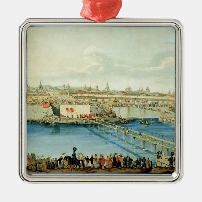 Ornement Métallique Pose du pont de Moskvoretsky à Moscou (Devant)