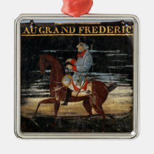 Ornement Métallique Poteau indicateur avec Frederick le grand à cheva