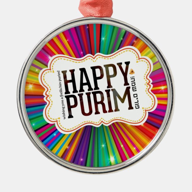 Ornement Métallique purin heureux (Devant)