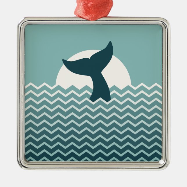 Ornement Métallique Queue de baleine (Devant)