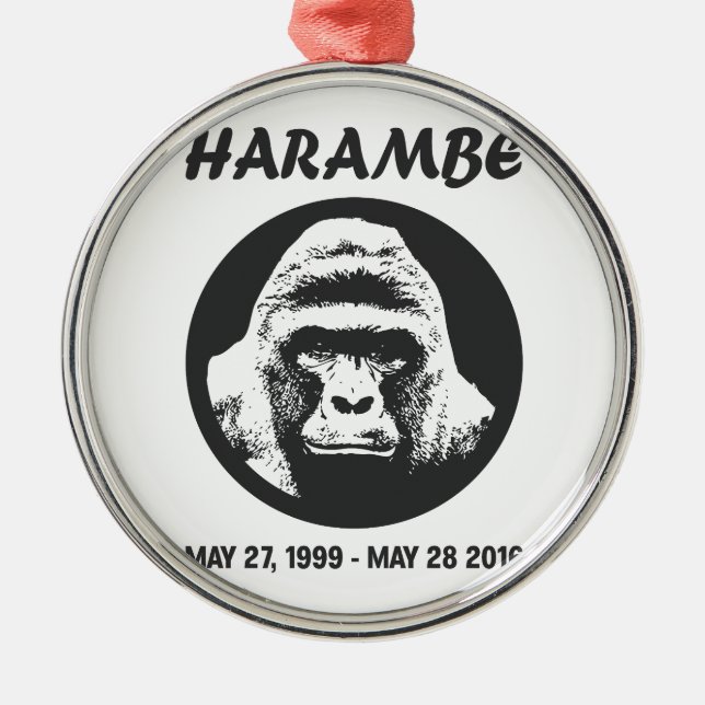 Ornement Métallique Rappelez-vous Harambe (Devant)