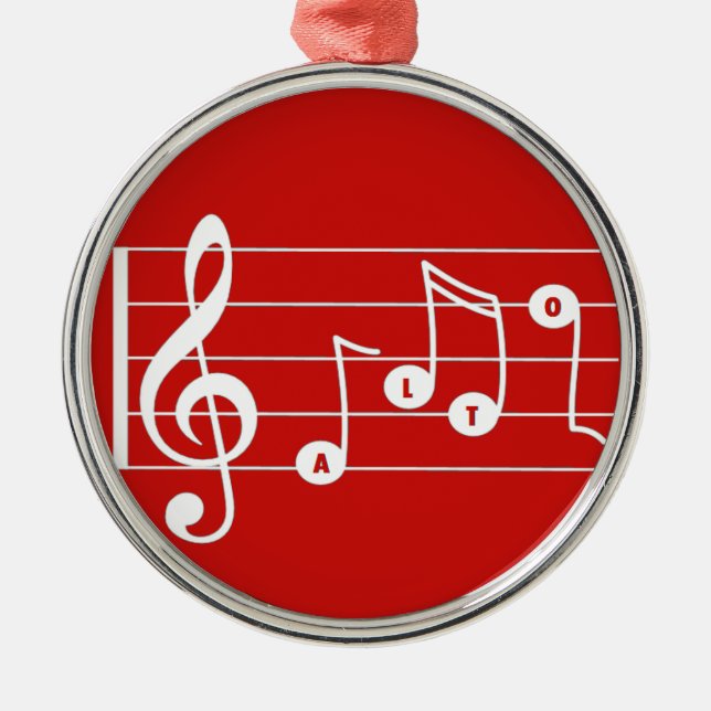 Ornement Métallique Red Alto Singer Ornament musical (Devant)