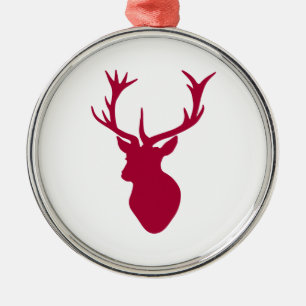 Ornement Métallique Red Stag Head Christmas ou Stag Party