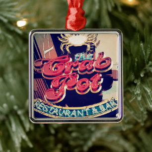 Ornement Métallique Restaurant Crab Pot