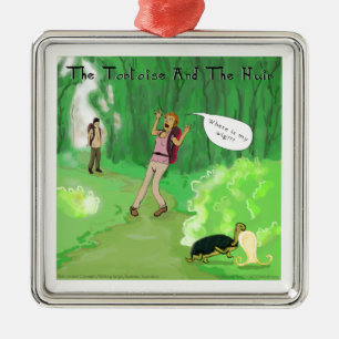 Ornement Métallique Rick London Turtle Et Le Coiffeur De Perruque Drôl