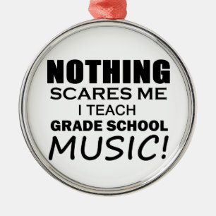 Ornement Métallique Rien ne m'effraye musique d'école primaire