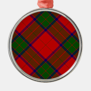 Ornement Métallique Robertson tartson rouge vert plaid
