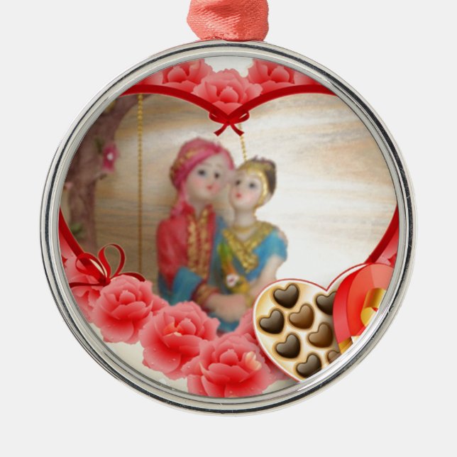 Ornement Métallique Romantique Amour Coeur Art Imprimer (Devant)