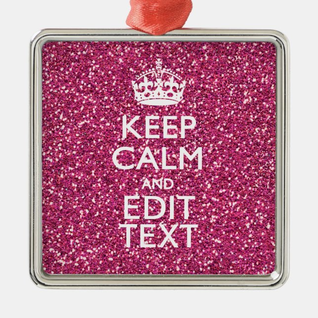 Ornement Métallique Rose Personnalisé Conserver Décor Calme (Devant)