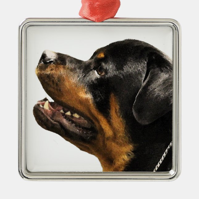 Ornement Métallique Rottweiler (Devant)