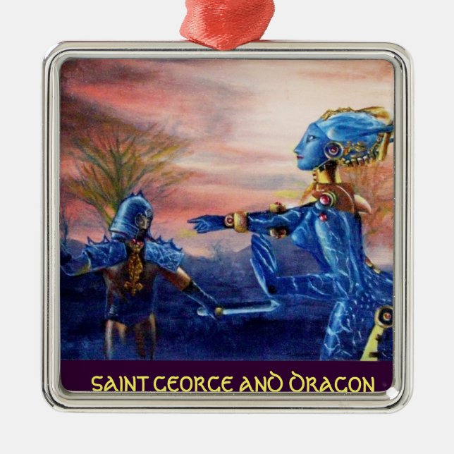 ORNEMENT MÉTALLIQUE SAINT GEORGE AND ALIEN DRAGON (Devant)