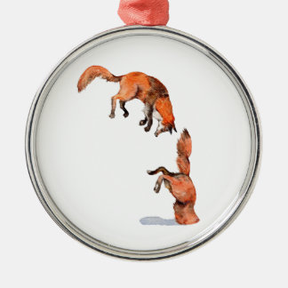 Ornement Métallique Sauter Renard Rouge
