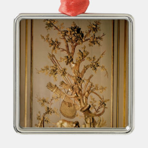 Ornement Métallique Scène de chasse, panneautage en bois de salle à