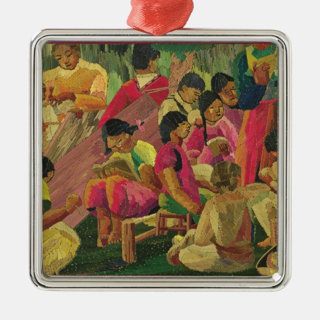 Ornement Métallique Scène mexicaine de village (Devant)