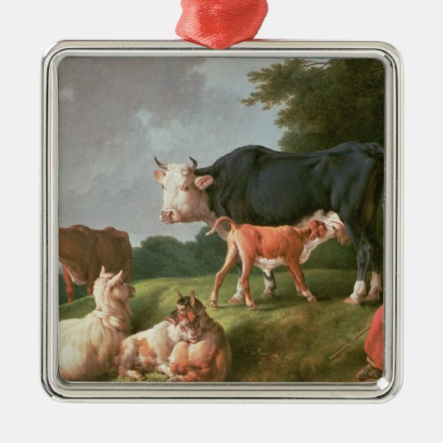 Ornement Métallique Scène pastorale (Devant)