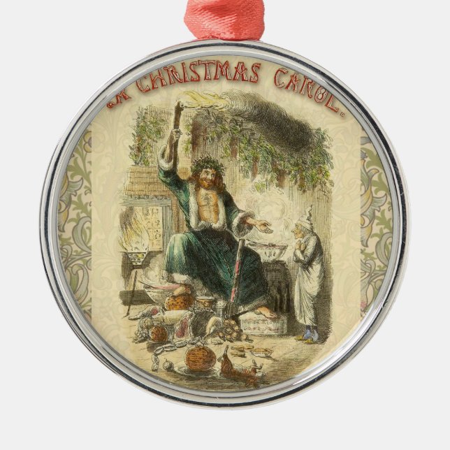 Ornement Métallique Scrooge Fantôme de Noël Présent (Devant)