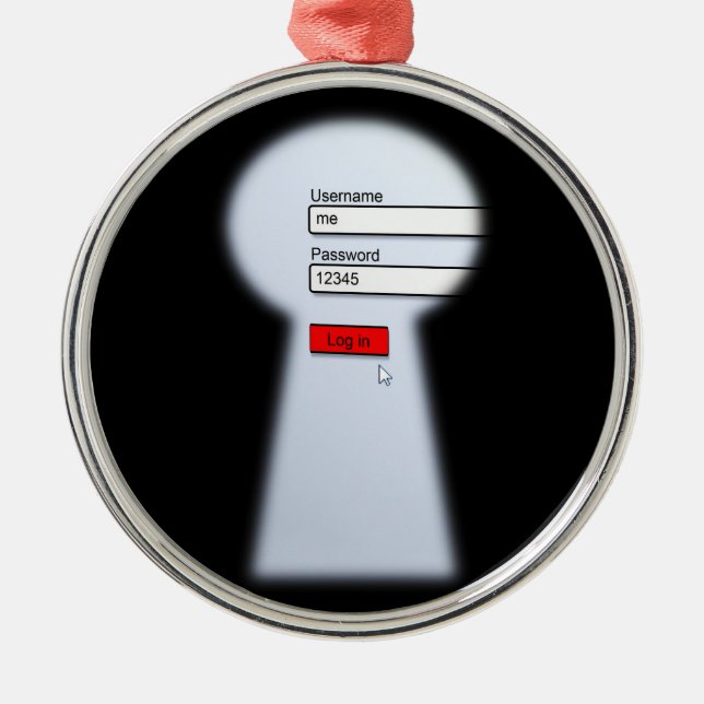 Ornement Métallique Sécurité par mot de passe (Devant)