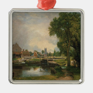 Ornement Métallique Serrure de John Constable   Dedham et moulin, 1820