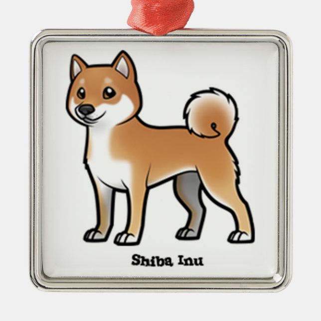 Ornement Métallique shiba inu (Devant)