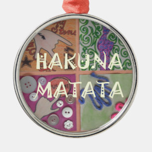 Ornement Métallique Signe Hakuna Matata - Impression
