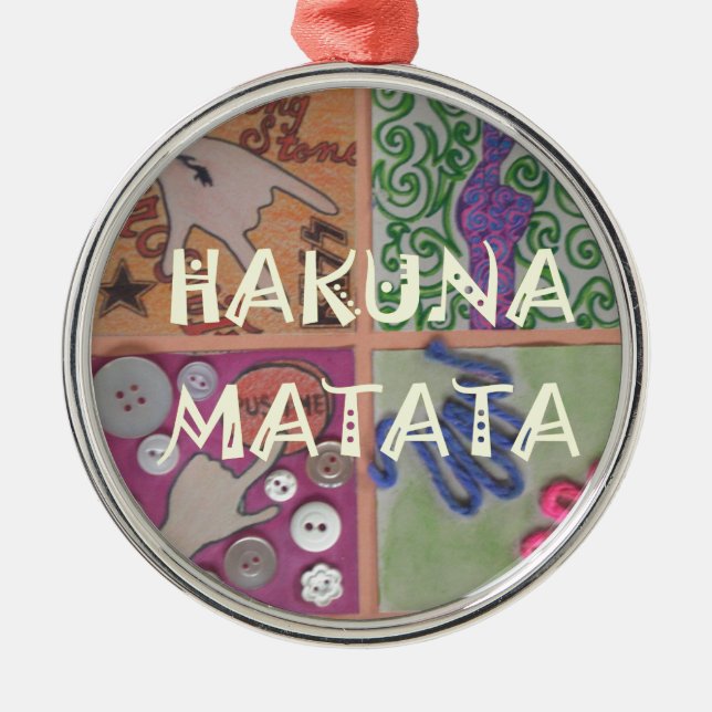 Ornement Métallique Signe Hakuna Matata - Impression (Devant)